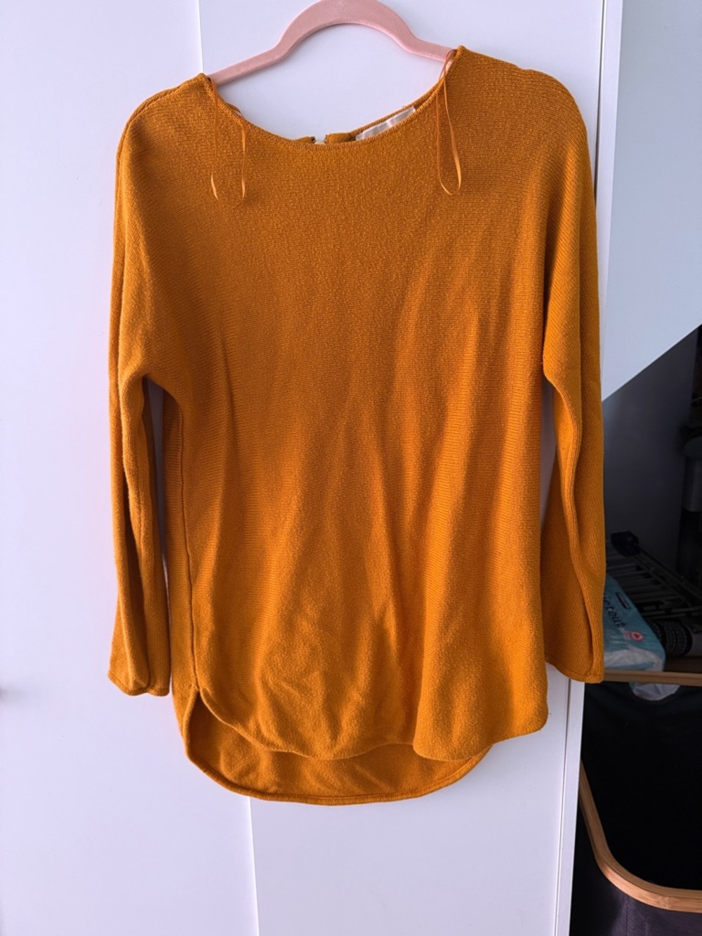 Michael Kors Rust Orange Knit Long Sleeve Top